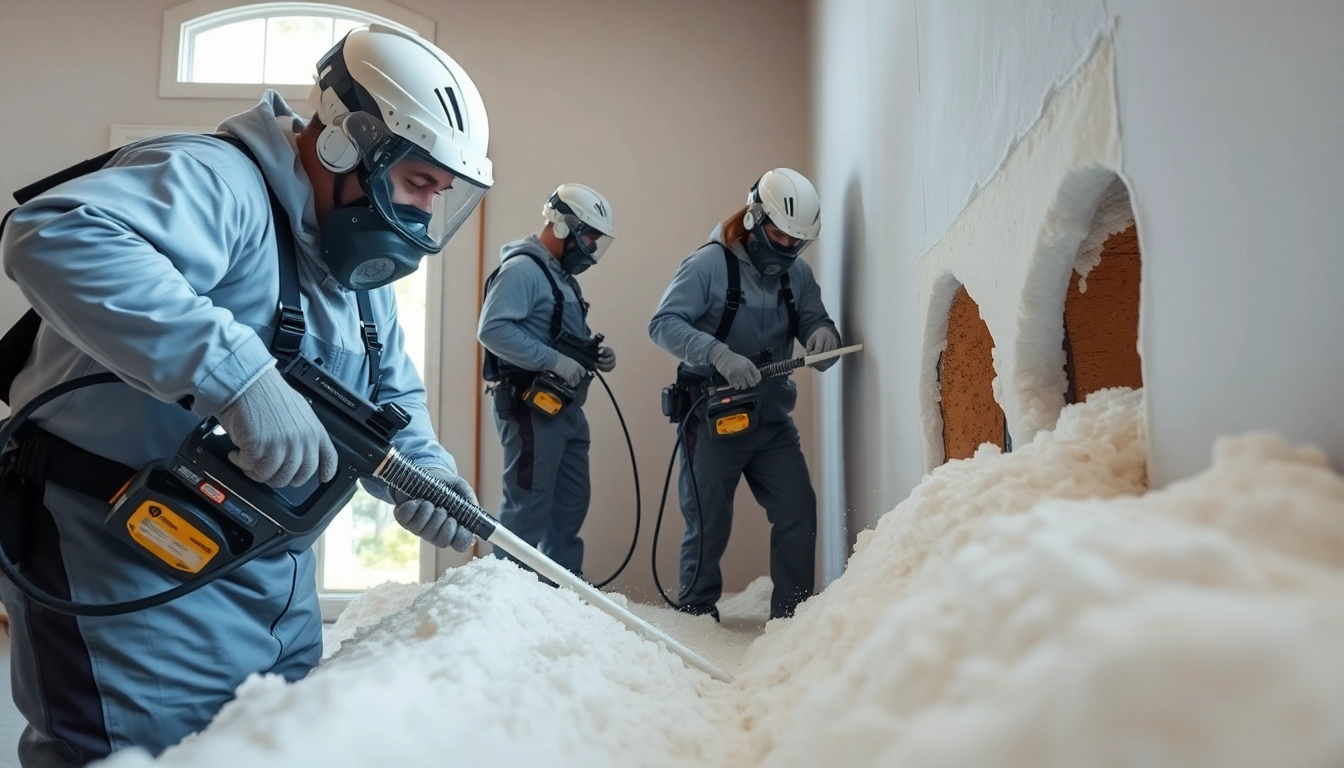 Expert technicians performing professional spray foam removal to ensure safe insulation removal.