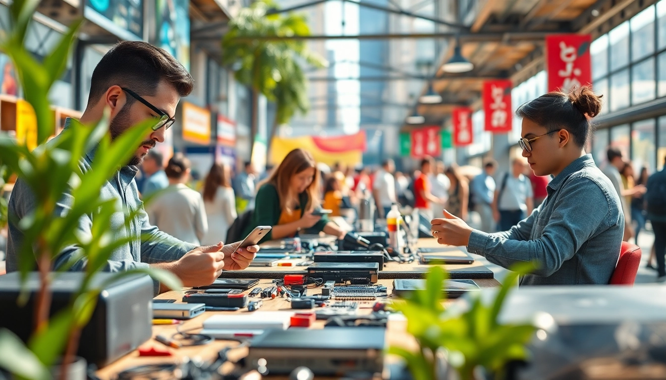 Enhance your electronics experience with services that are More Than EcoATM at a busy reuse station.