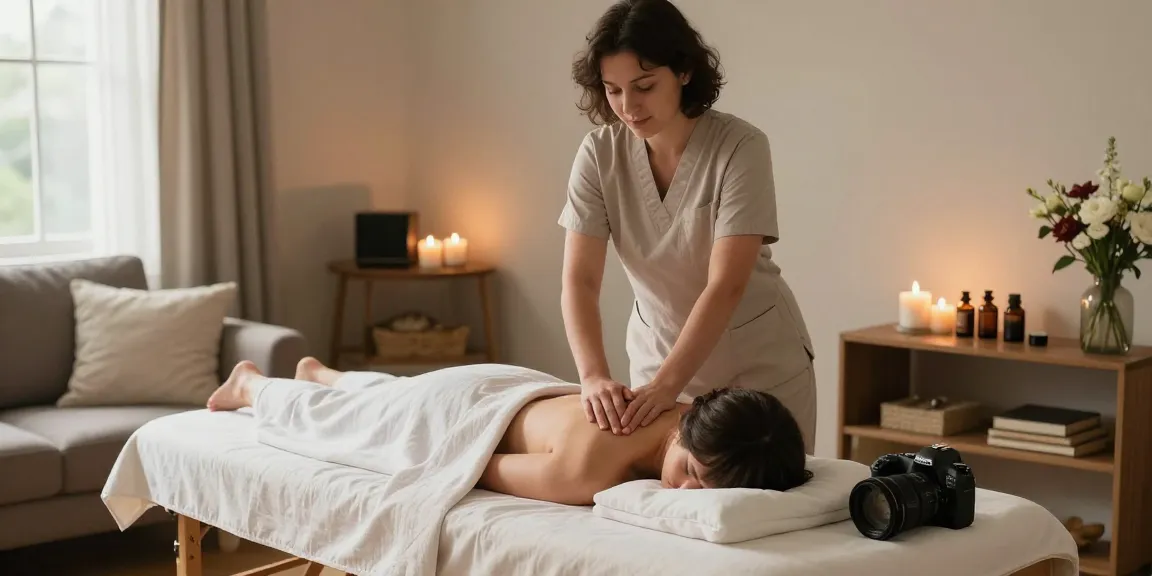 Experience the tranquility of 부평출장마사지 in a serene home environment with a professional massage therapist.
